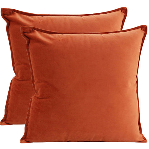 Cushion Velvet Burnt Orange  45 x 45cm