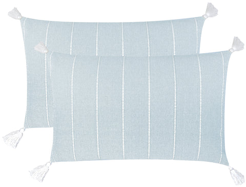 Cushion Cotton Light Blue Stripe