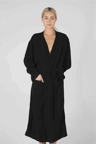 Robe Linen Black