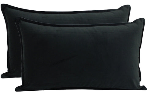 Cushion Velvet Black 30cm x 50cm
