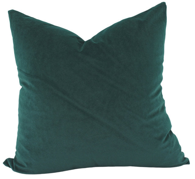 Cushion Velvet Feather Filled Emerald