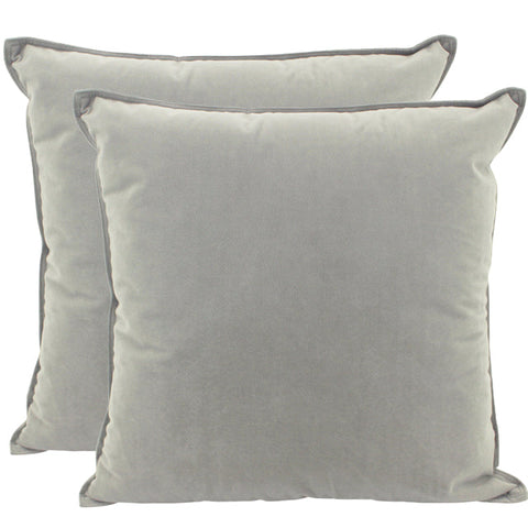 Cushion Velvet Light Grey 55cm x 55cm
