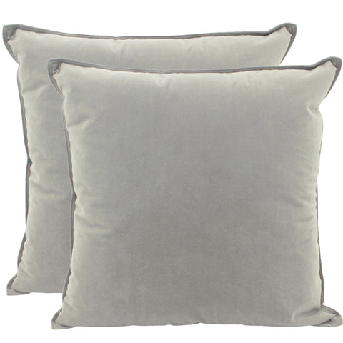 Cushion Velvet Light Grey 45cm x 45cm