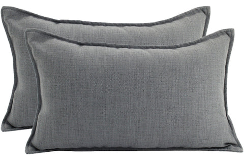Cushion Linen Dark Grey 50 x 30 cm