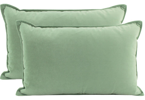 Cushion Velvet Sage 30cm x 50cm
