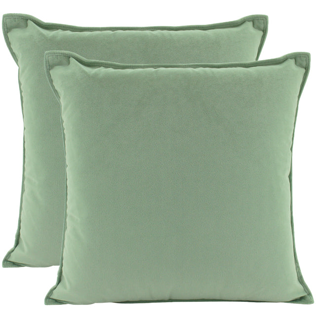 Cushion Velvet sage 45cm x 45cm