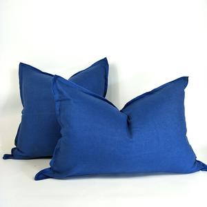Cushion Provence Atlantic Blue French Linen Heavy Feather Filled in 2 Sizes