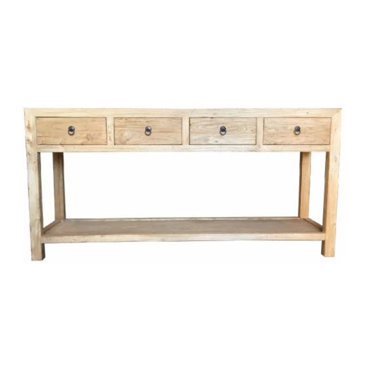 Hall Table 4 Drawer Recycled Elm