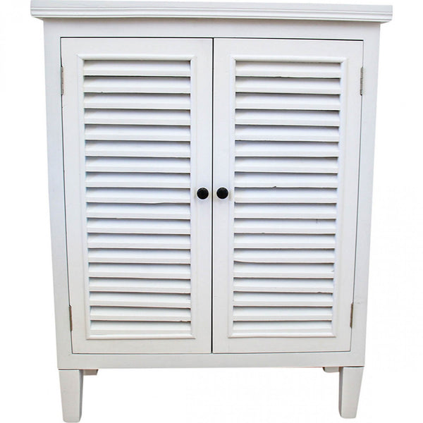 Cabinet 2 Door Louvre Timber White