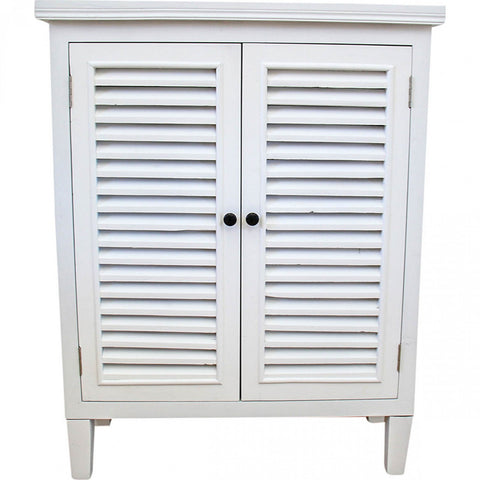 Cabinet 2 Door Louvre Timber White