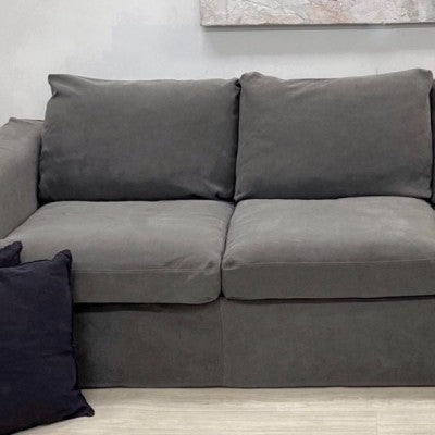Sofa With Chaise Charcoal Linen