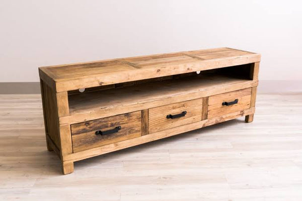 Entertainment Unit 3 Drawer Recycled Elm