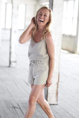 Linen short Natural
