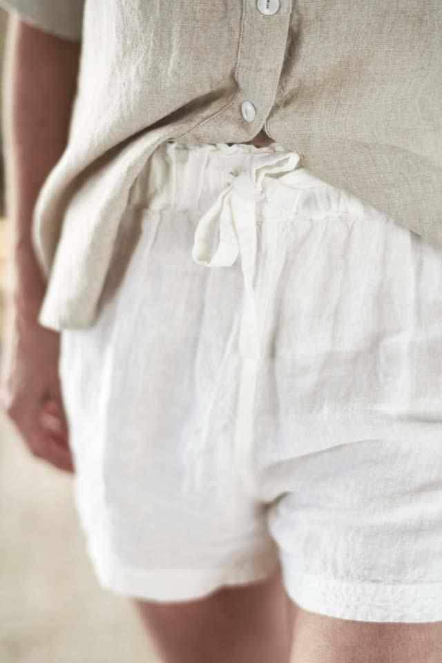 Linen Shorts White