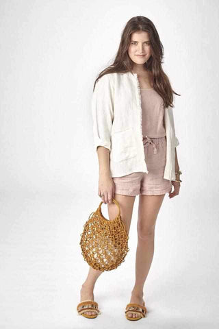 Linen Shorts Pink