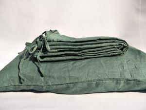 Bed Linen Pure French Linen Quilt Cover + 2 Pillow Cases Sage