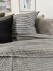 Bed Coverlet Stonewash Velvet Charcoal Colour + 2 Pillow Cases