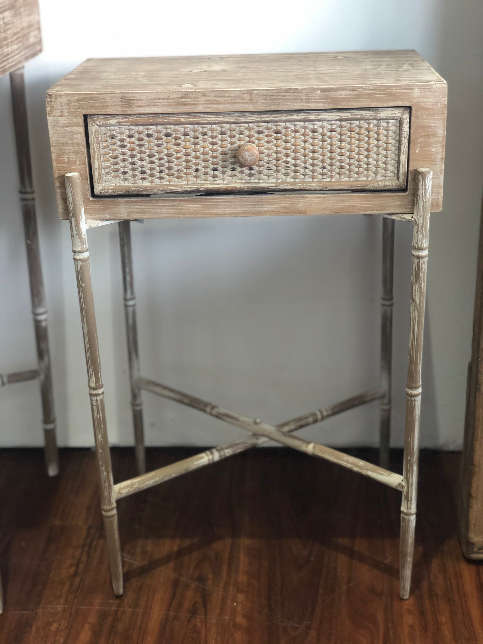 Side Table Rattan one drawer