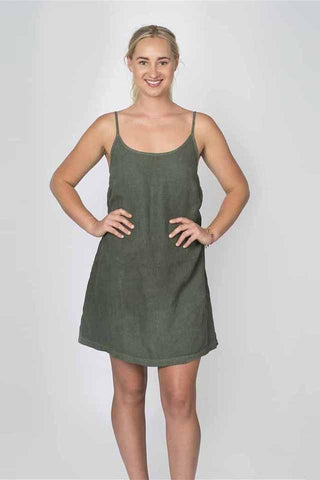 Dress Linen Slip Sage