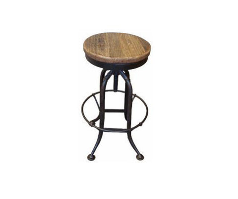 Stool Swivel Recycled Elm and Iron