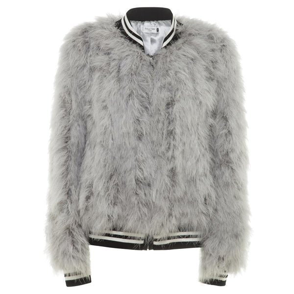Jacket Feather Bomber  Silver