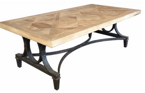 Coffee Table Recycled Elm Bourke Parquetry Pattern