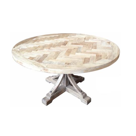 Table Brussells Round with Pedestal Base All Natural Colour in 3 sizes