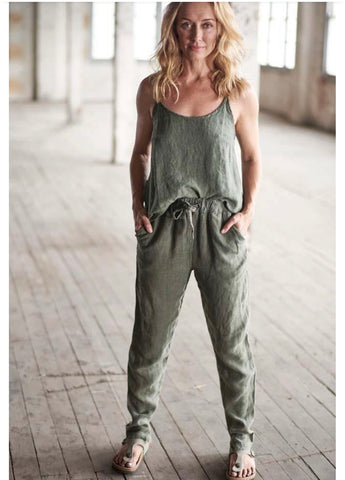Linen Camisole Khaki