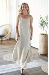 Dress Maxi European Linen Natural