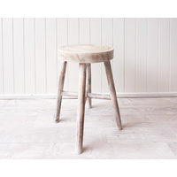 Side Table/ Stool Rustic Timber whitewash finish