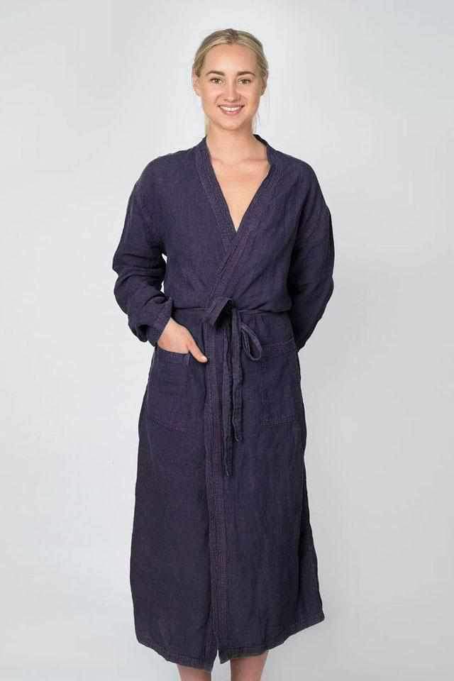 Robe Linen Navy