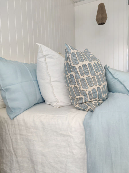 Bed Linen Pure French Duvet Quilt Set Sky Blue